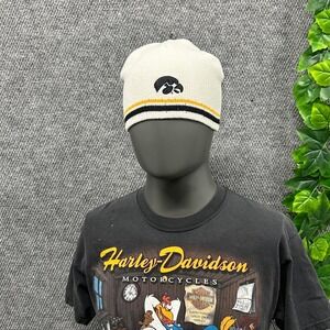 Iowa Hawkeyes Embroidered Logo Striped Knit Beanie